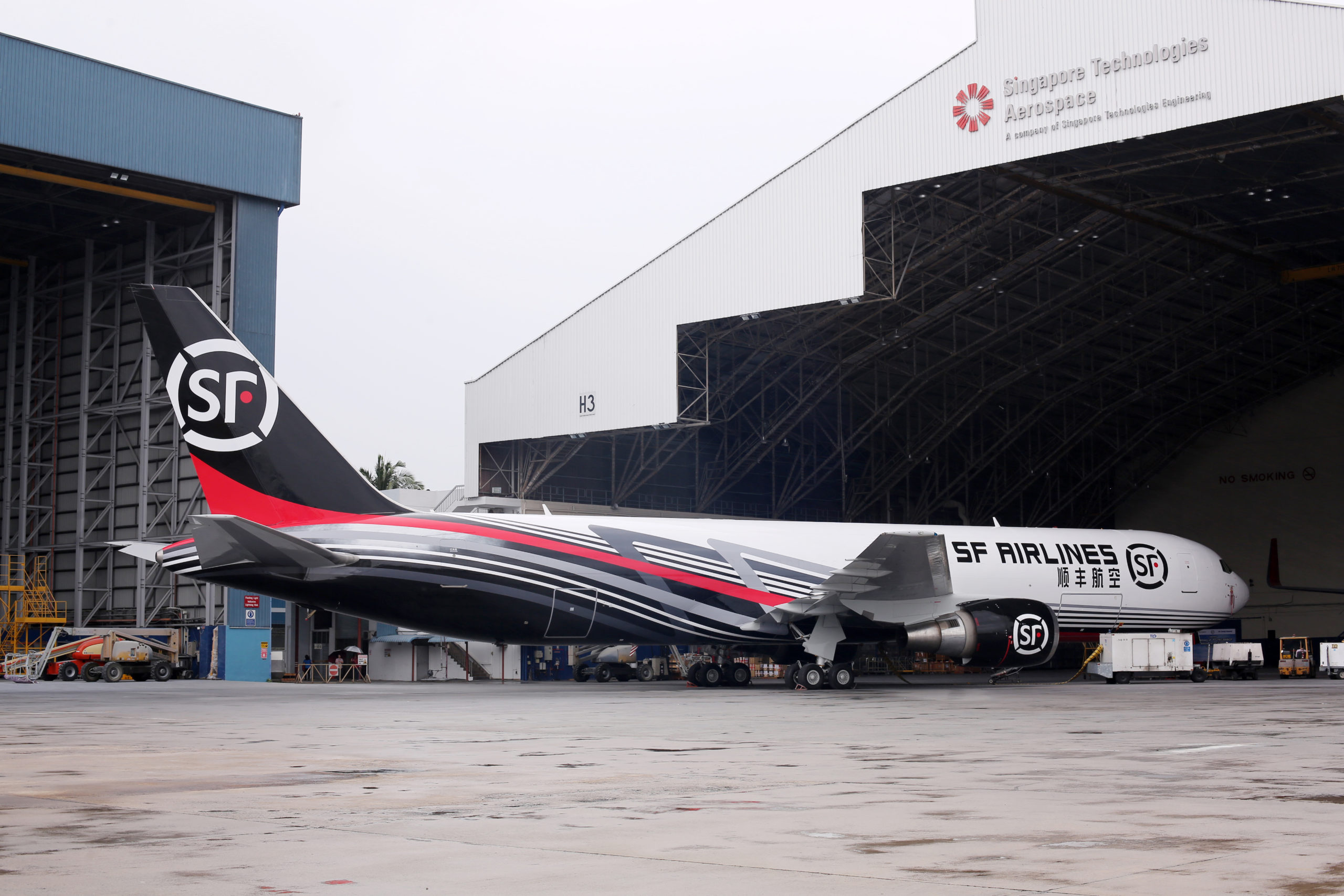 SF Airlines took redelivery of another 767-300F after it was converted by Boeing in Taipei.