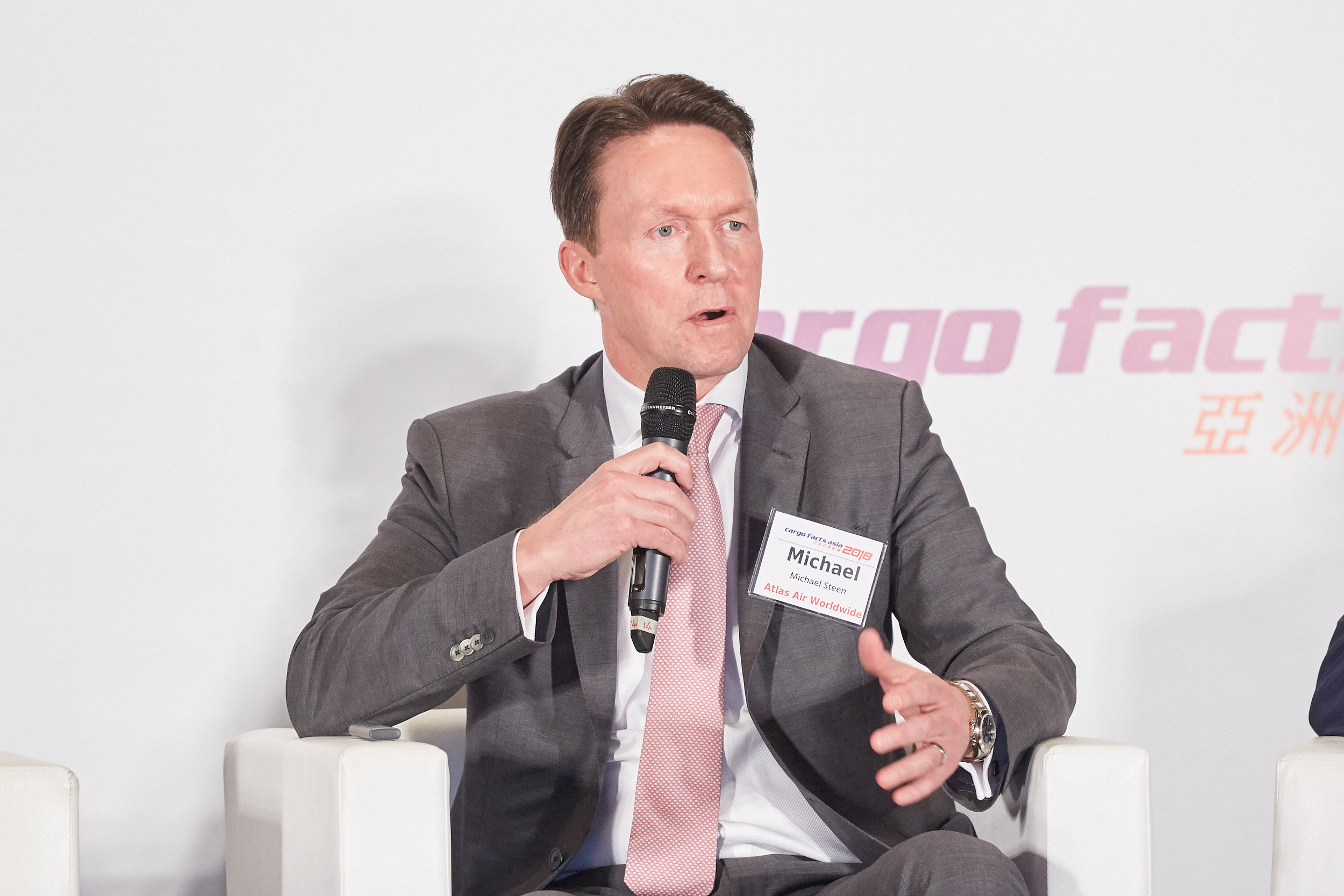 Michael Steen, CCO, Atlas Air Worldwide, at Cargo Facts Asia 2018.
