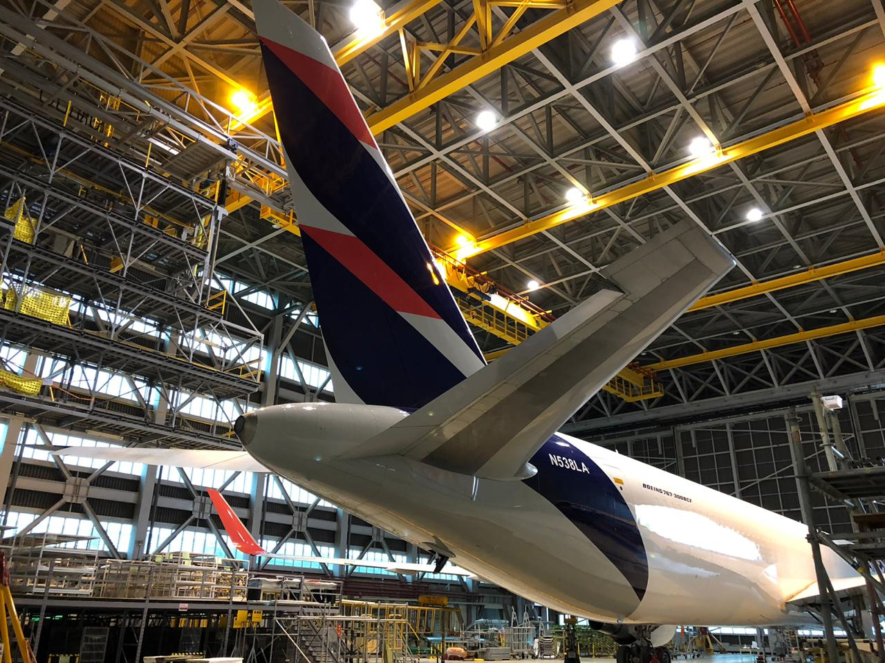 LATAM Cargo's new Boeing-converted 767-300F is the first of a three-aircraft order.