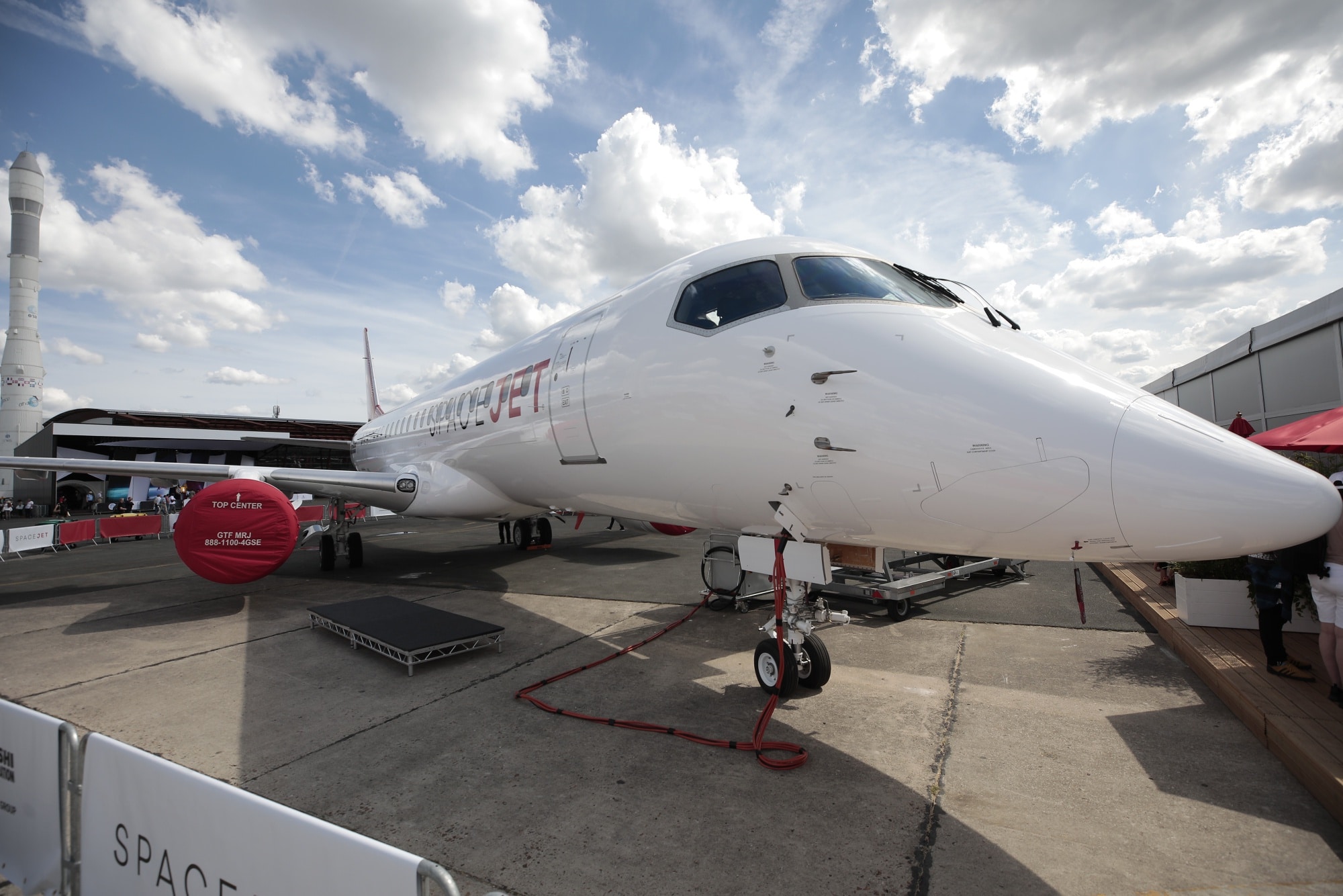 A SpaceJet regional jet at the 53rd International Paris Air Show at Le Bourget on June 17, 2019. Photographer: Jason Alden/Bloomberg