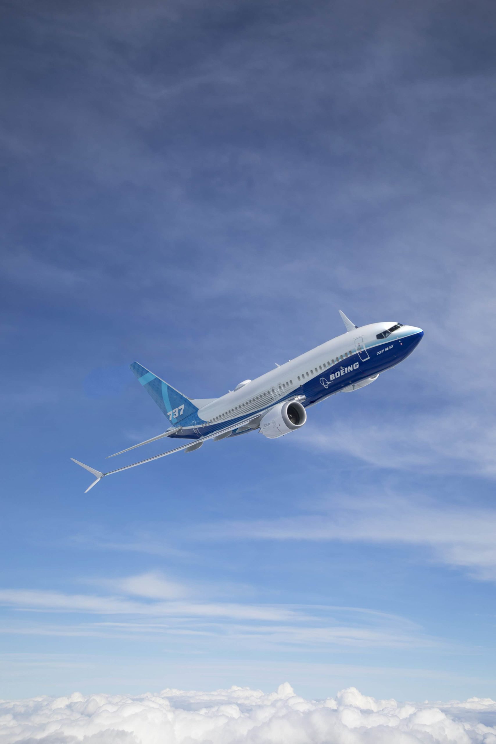 A computer-generated rendering of a Boeing 737 MAX 7.