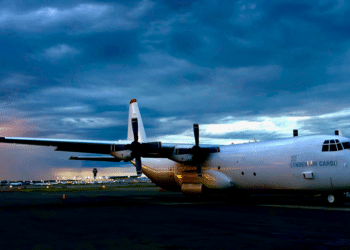 A Lynden Air Cargo C-130F.