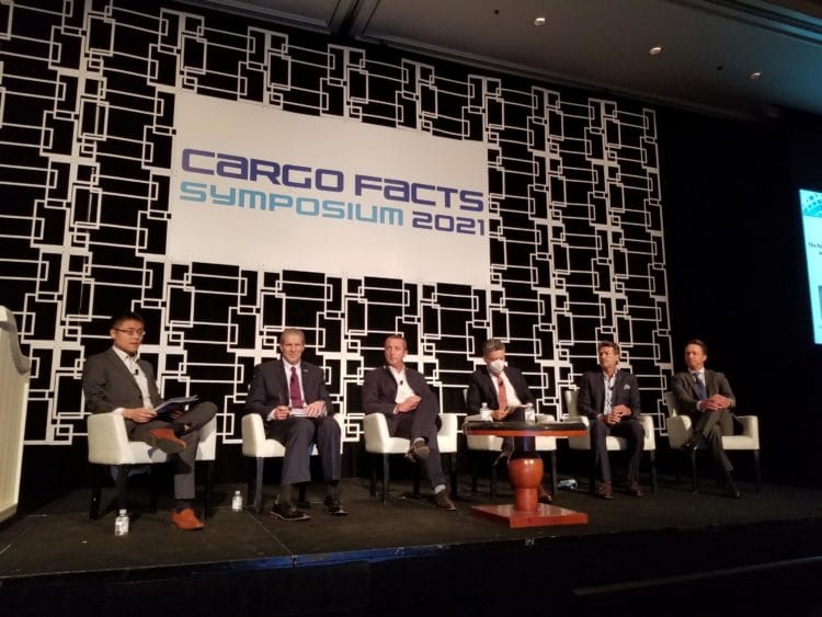 Session one on “The future of freighters: How long will freighter demand remain strong?” at Cargo Facts Symposium 2021.