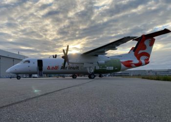 First large cargo door Q300 freighter takes flight with Air Inuit