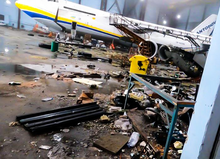 Russian withdrawal from Antonov HQ reveals An-124 damage