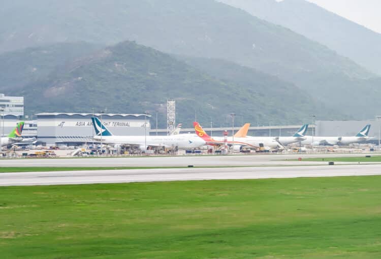 Freighters at Hong Kong International Airport