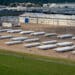 Boeing 737 fuselages at Spirit AeroSystems' factory in Wichita, Kansas