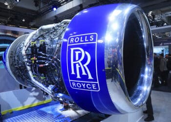 A Rolls-Royce jet engine