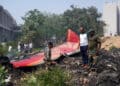 The crash site of Air India Flight 171 on June 12