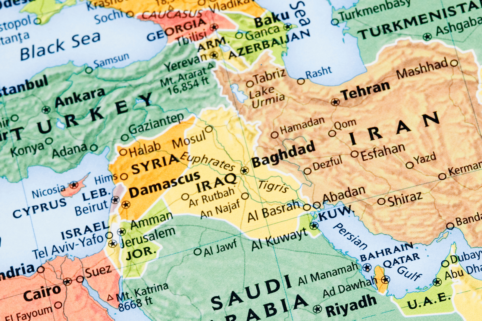 thumbnail image 2 of CIA Map Of The Middle East (Iraq, Iran, Israel) - 2010 - Giclee Print Poster - Many Sizes 2 of 3