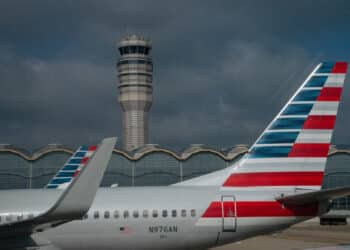 air traffic control tower in Arlington, Va.