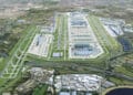 Aerial view of LHR with proposed third runway