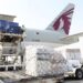 cargo is loaded onto a Qatar Airways Cargo aircraft