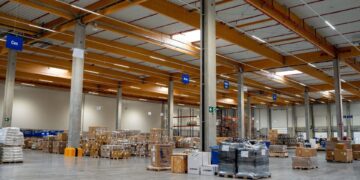 Inside a Brucargo Central warehouse
