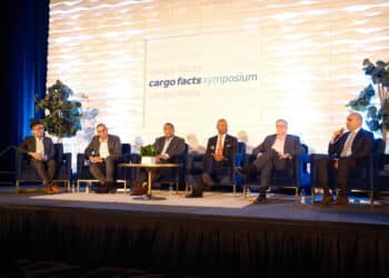 Session 1 panel at Cargo Facts Symposium