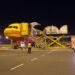 Cargo being loaded onto a DHL cargo plane