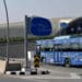 A bus at the Navi Mumbai Airport in Navi Mumbai, India. (Courtesy/Bloomberg)