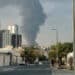 A smoke plume following an explosion in the Fujairah industrial zone on March 3. (Courtesy/Bloomberg)