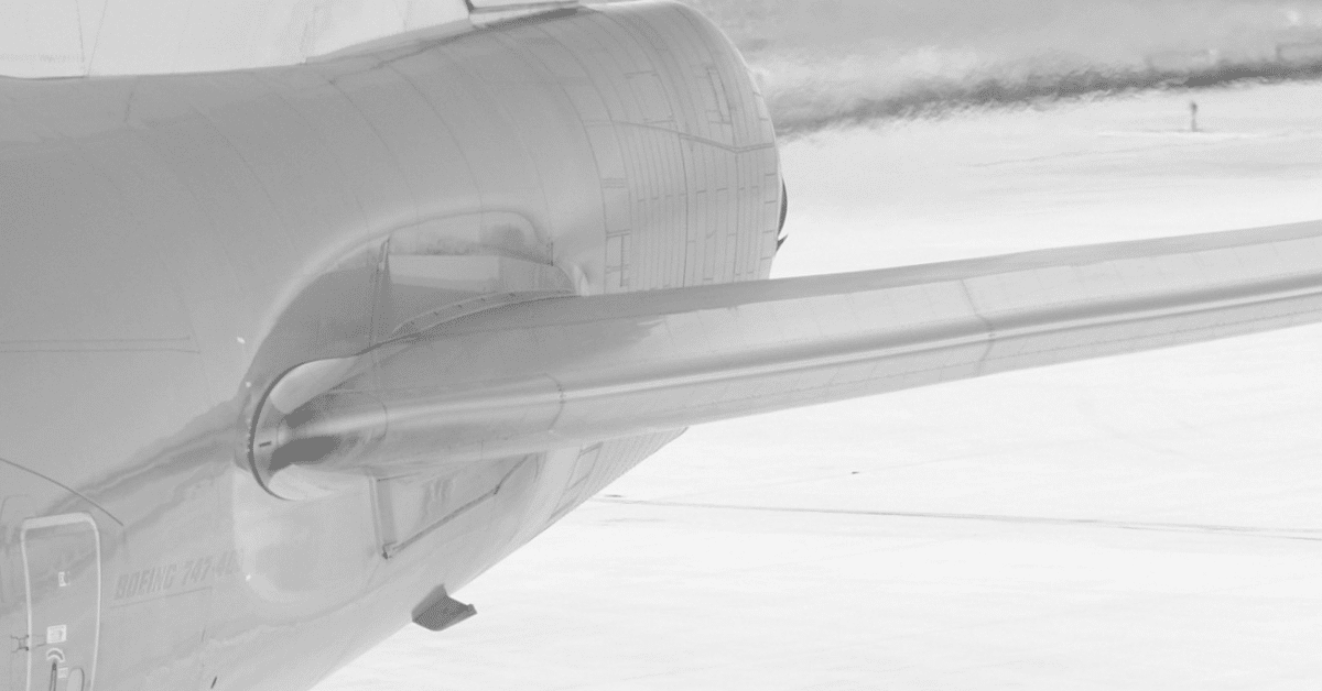 Wing of a plane.