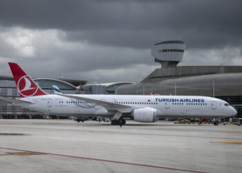 A passenger aircraft operated by Turkish Airlines at Miami International Airport in Miami, Florida, U.S., on Wednesday, June 16, 2021. (Courtesy/Bloomberg)