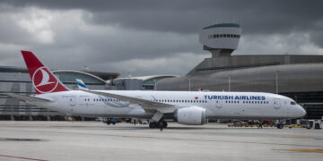 A passenger aircraft operated by Turkish Airlines at Miami International Airport in Miami, Florida, U.S., on Wednesday, June 16, 2021. (Courtesy/Bloomberg)