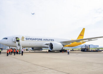 DHL Express Singapore Airlines 777F