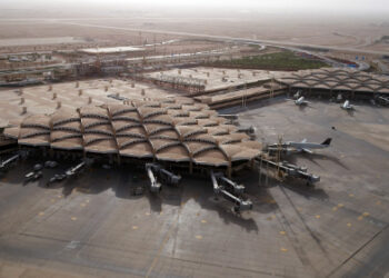 Aerial view of Riyadh's King Khalid International Airport