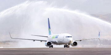 SolitAir 737-800BCF Almaty flydubai